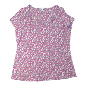 Rocha John Rocha - Floral Women's Pink Top Size 18 Pre-Owned Well Cared For